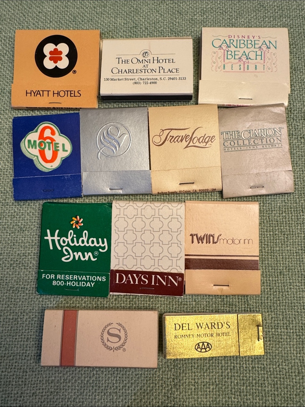 Vintage Hotel Matchbook Lot - Mixed Logos & Colors